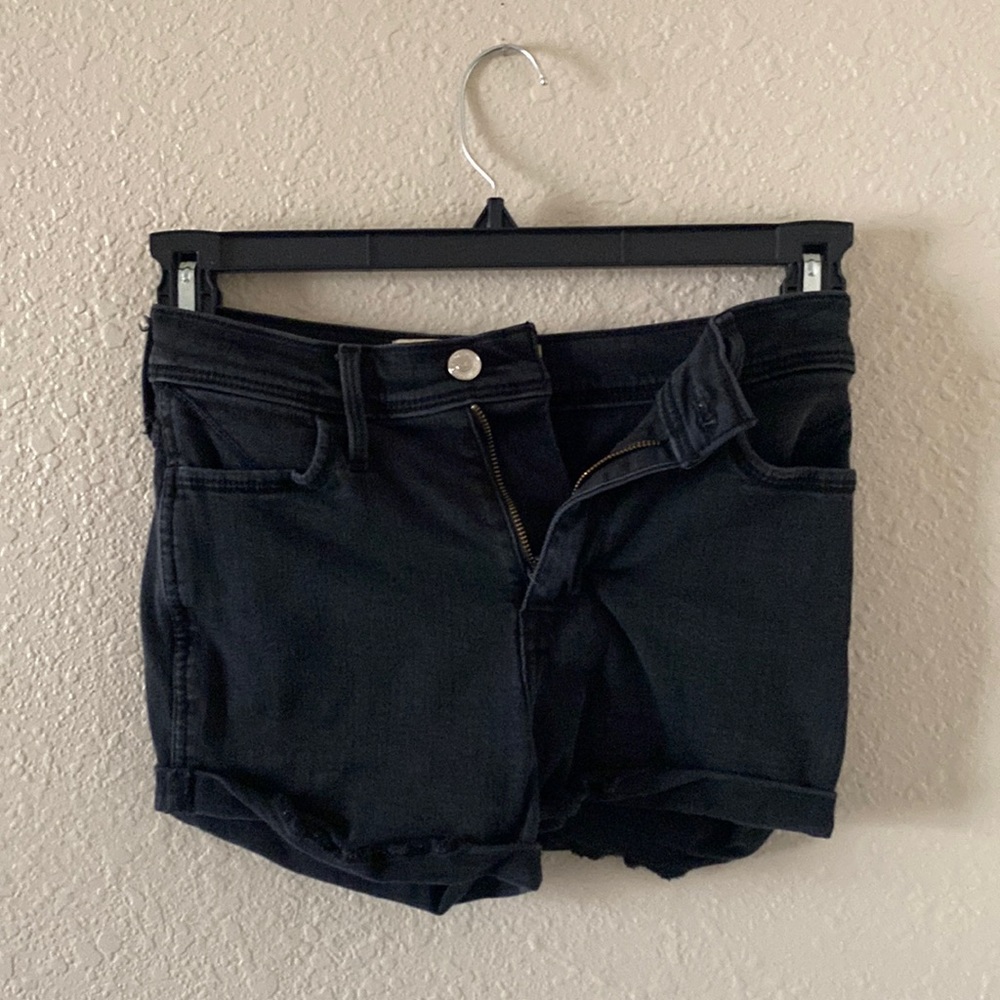 Hollister. High rise, Black shorts.